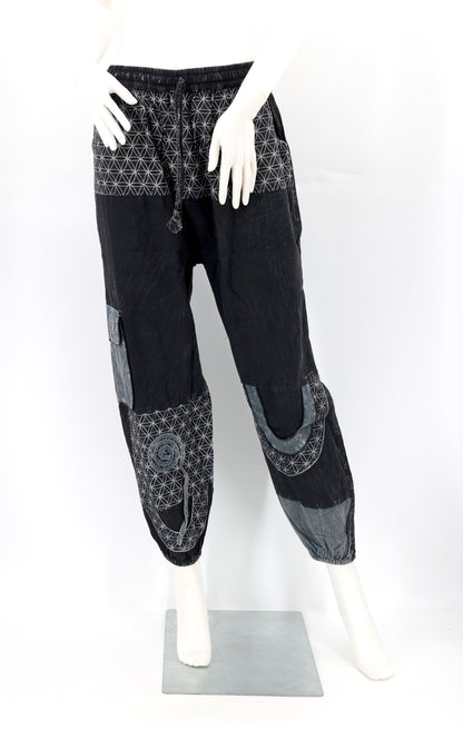 Flower of Life Multicolor Cargo Harem Pants