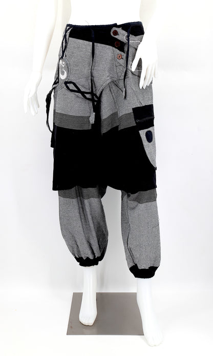 OM Embroidered Multicolor Harem Pants | Spiritual Symbol Pants