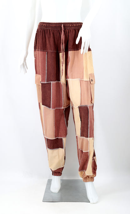 Multicolored Patchwork Cargo Pants | Cotton Harem Pants