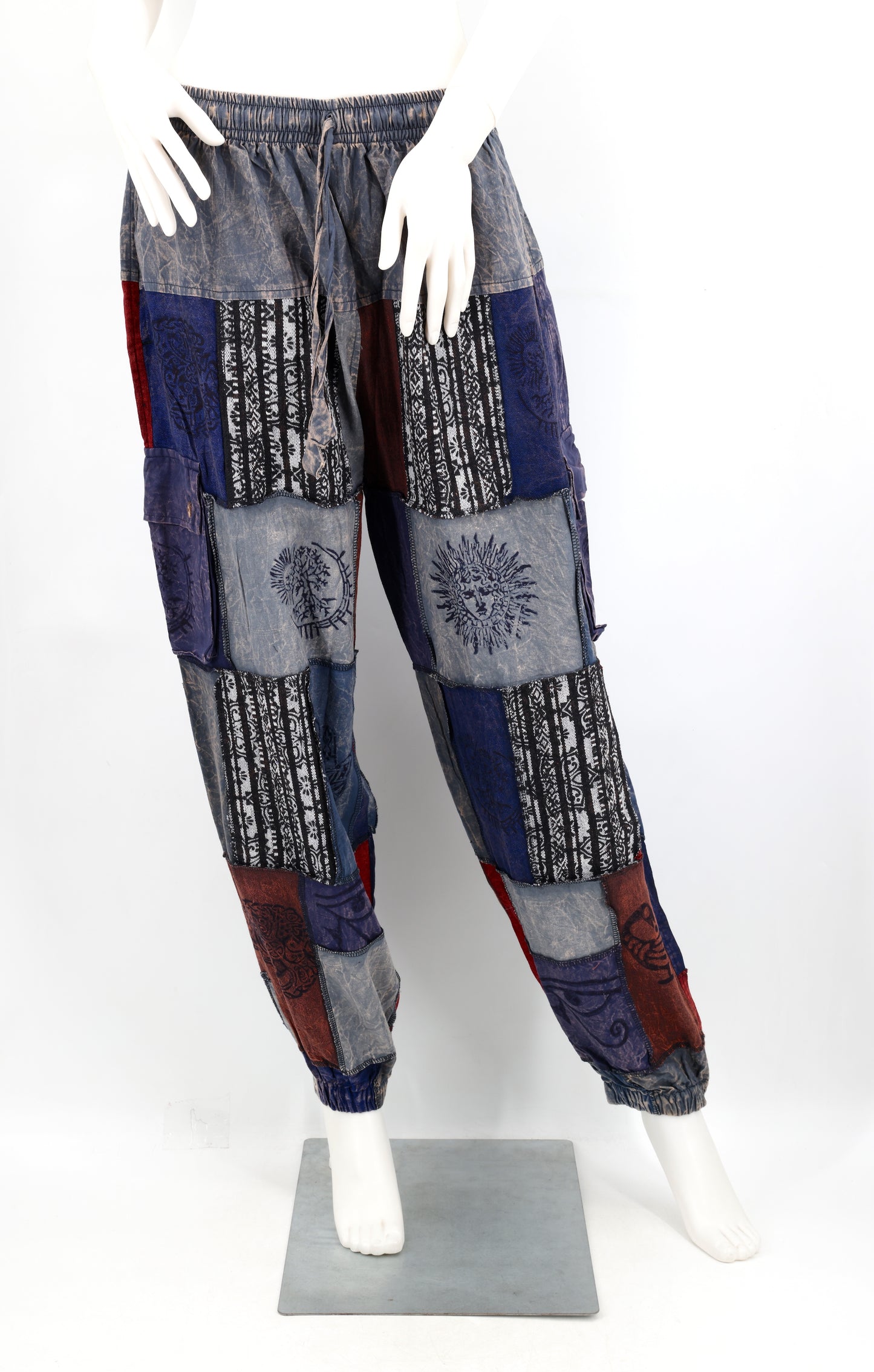 Old Gods Patchwork Cargo Harem Pants | Multi-Pocket Cotton