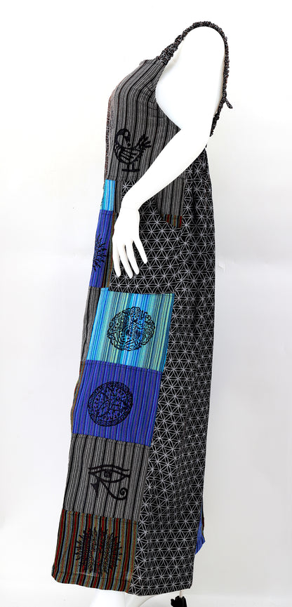 Flower of Life Pagan Symbol Overalls | Wide Leg Jumpsuit