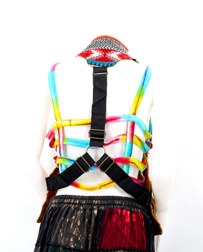 Aztec Pattern Holster Style Bag | Geometric Vest Dual Pouch Bag