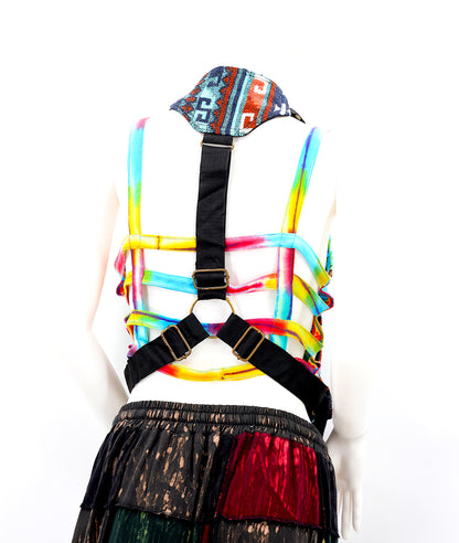 Aztec Pattern Holster Style Bag | Geometric Vest Dual Pouch Bag