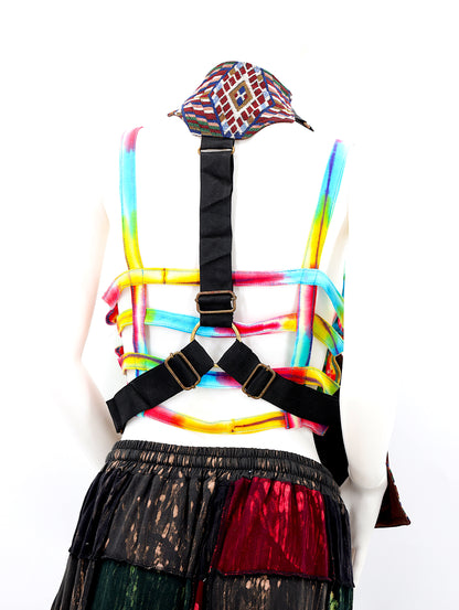 Aztec Pattern Holster Style Bag | Geometric Vest Dual Pouch Bag