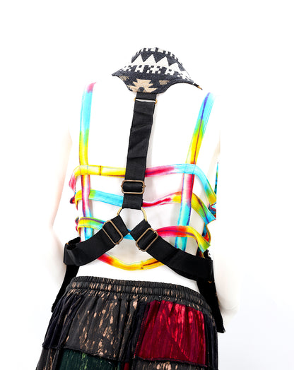 Aztec Pattern Holster Style Bag | Geometric Vest Dual Pouch Bag