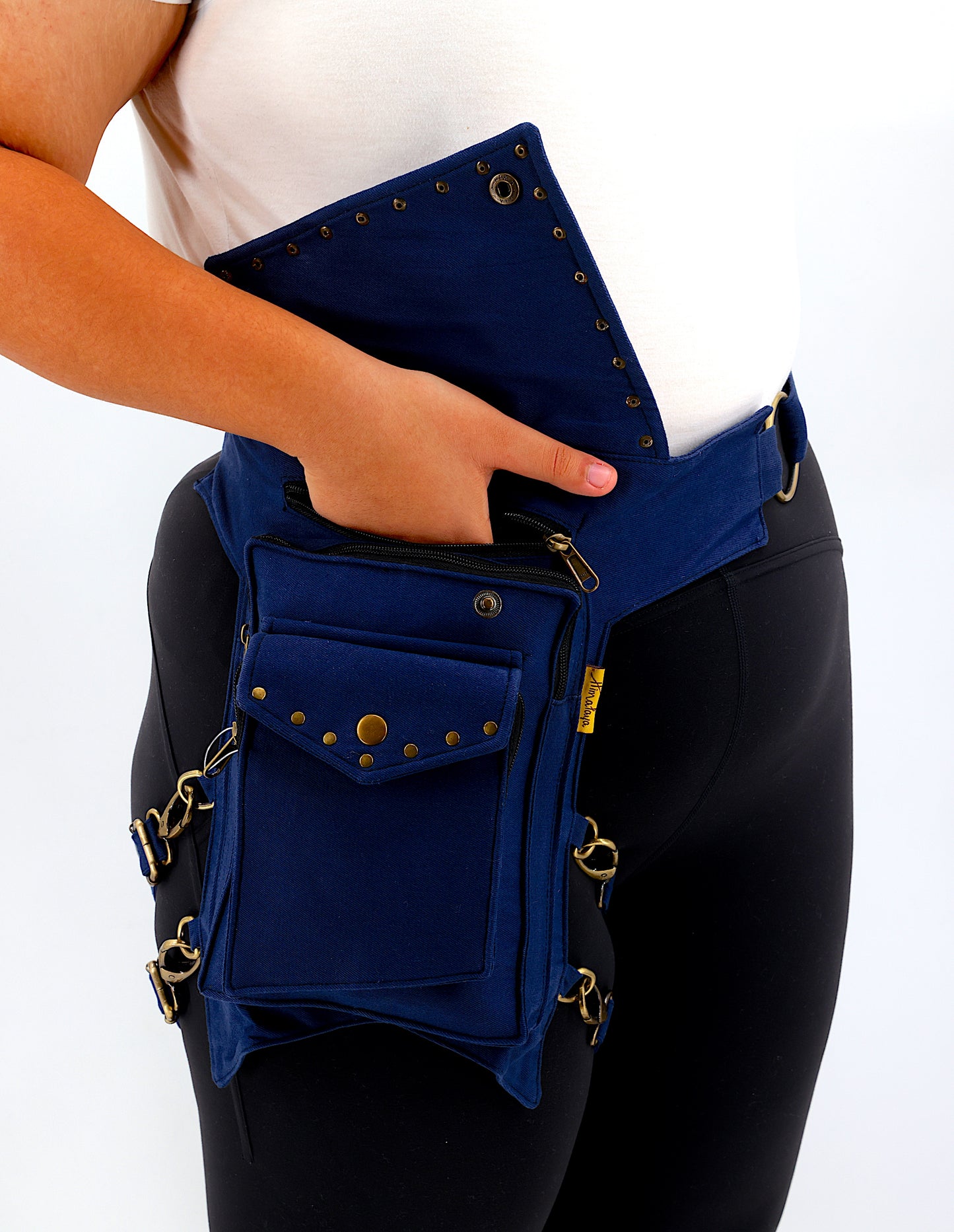 Cotton Handmade Plain Leg Belt Canvas Fanny Pack