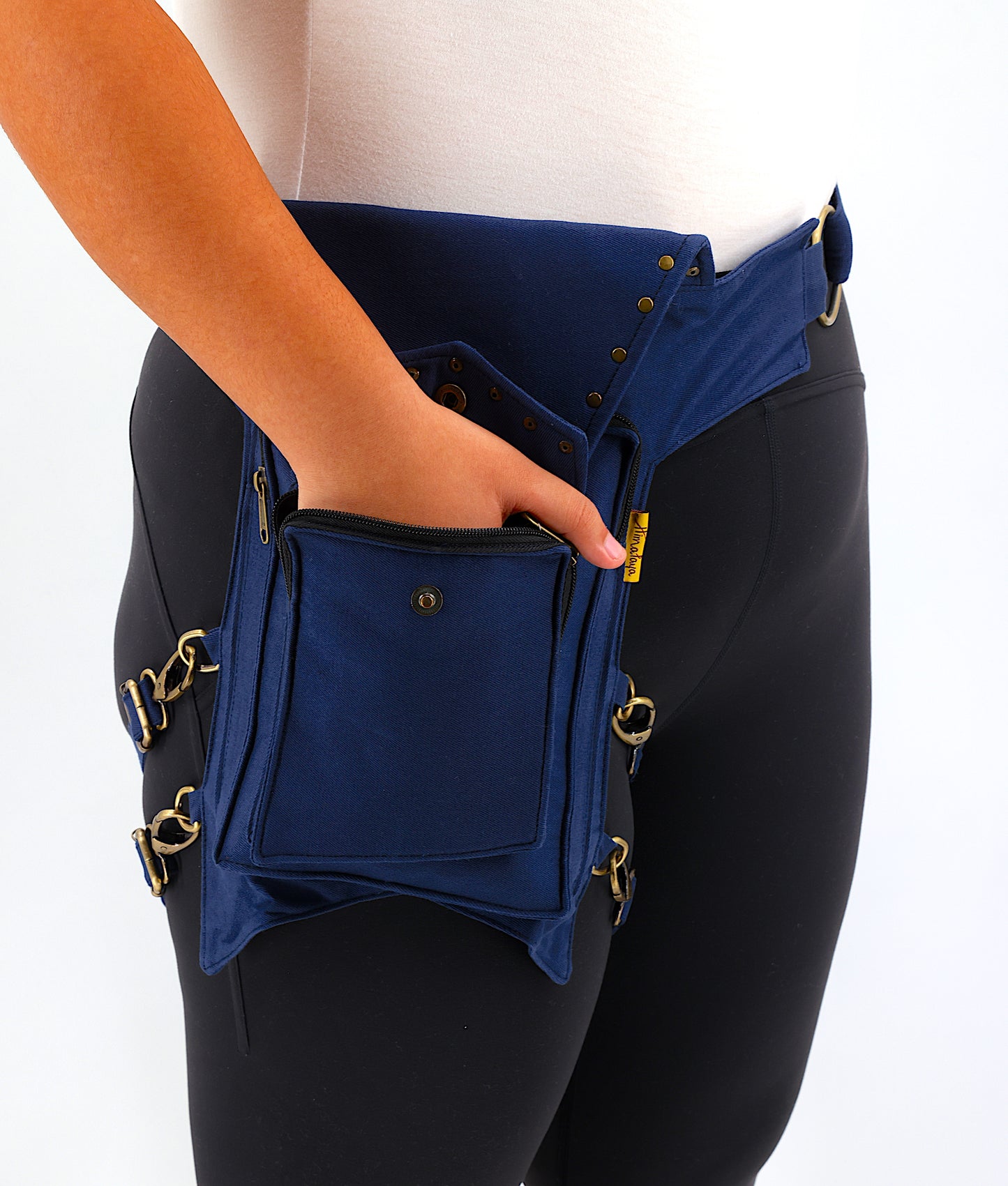 Cotton Handmade Plain Leg Belt Canvas Fanny Pack