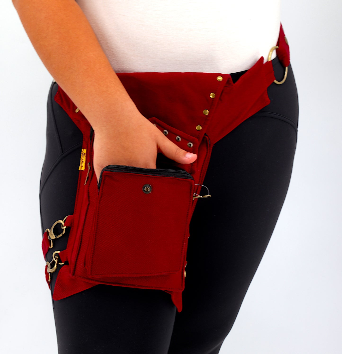 Cotton Handmade Plain Leg Belt Canvas Fanny Pack