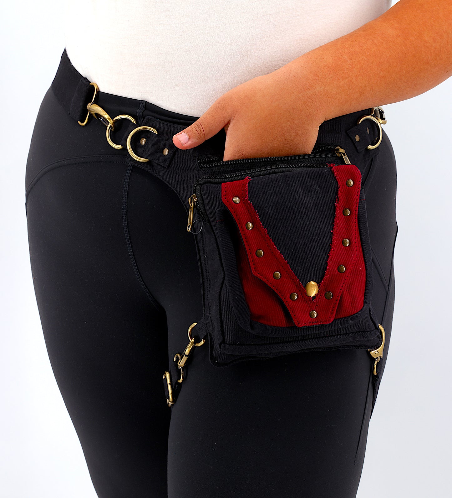 Cotton Handmade V Shaped Leg Belt Fanny Pack