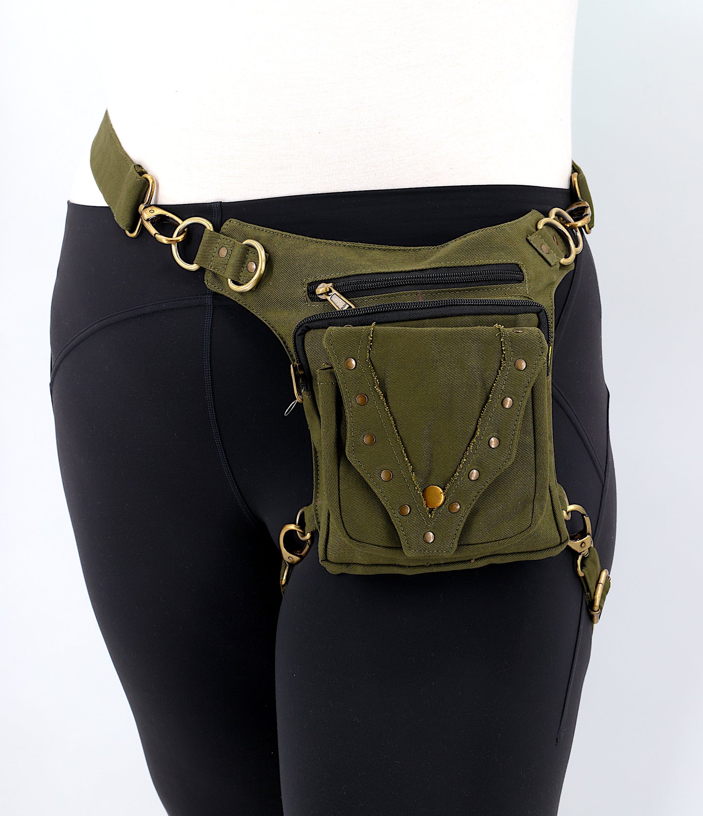 Cotton Handmade V Shaped Leg Belt Fanny Pack