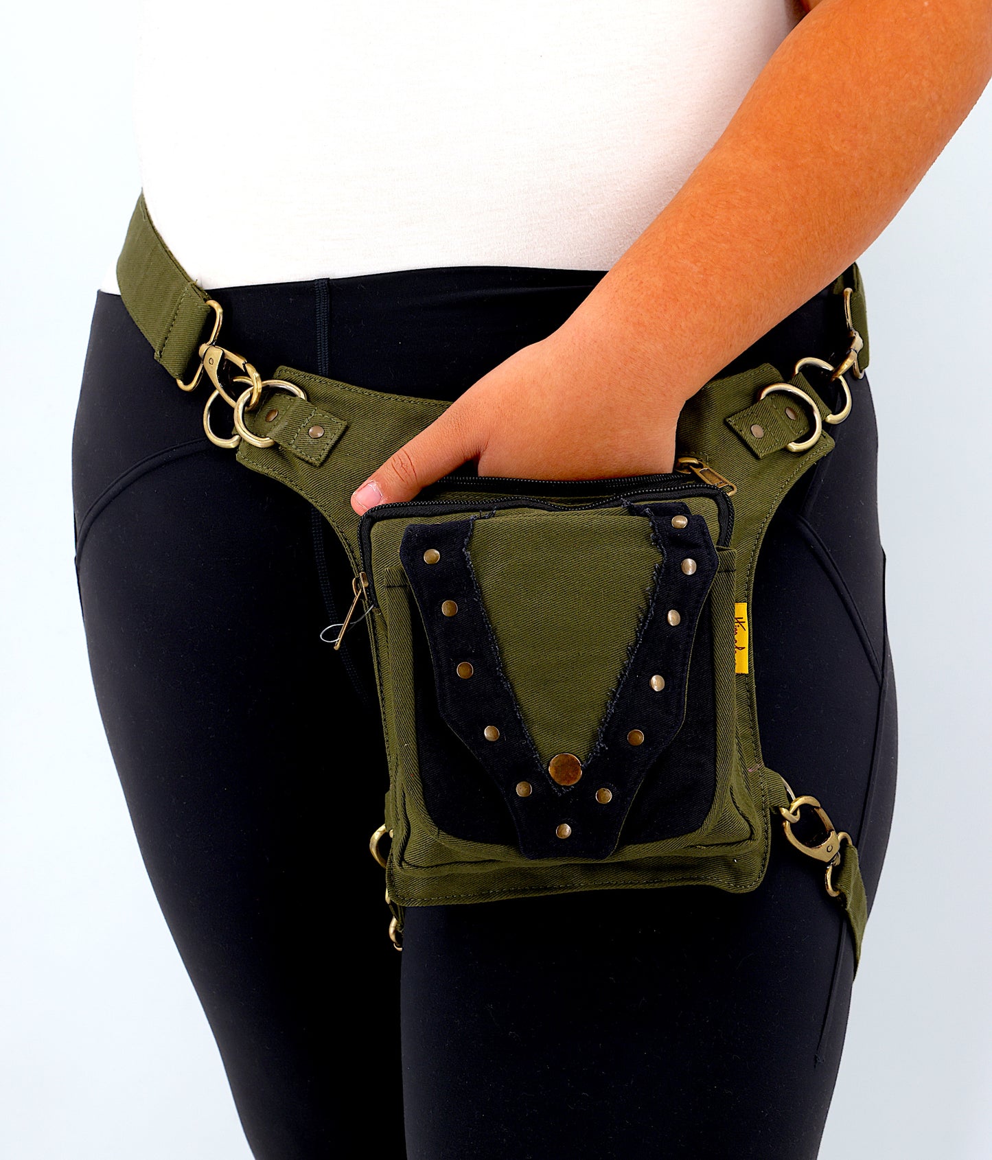 Cotton Handmade V Shaped Leg Belt Fanny Pack