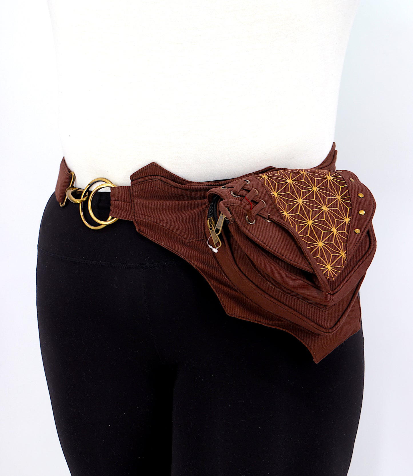 Cotton Flower of Life  Pattern Handmade Canvas Fanny Pack