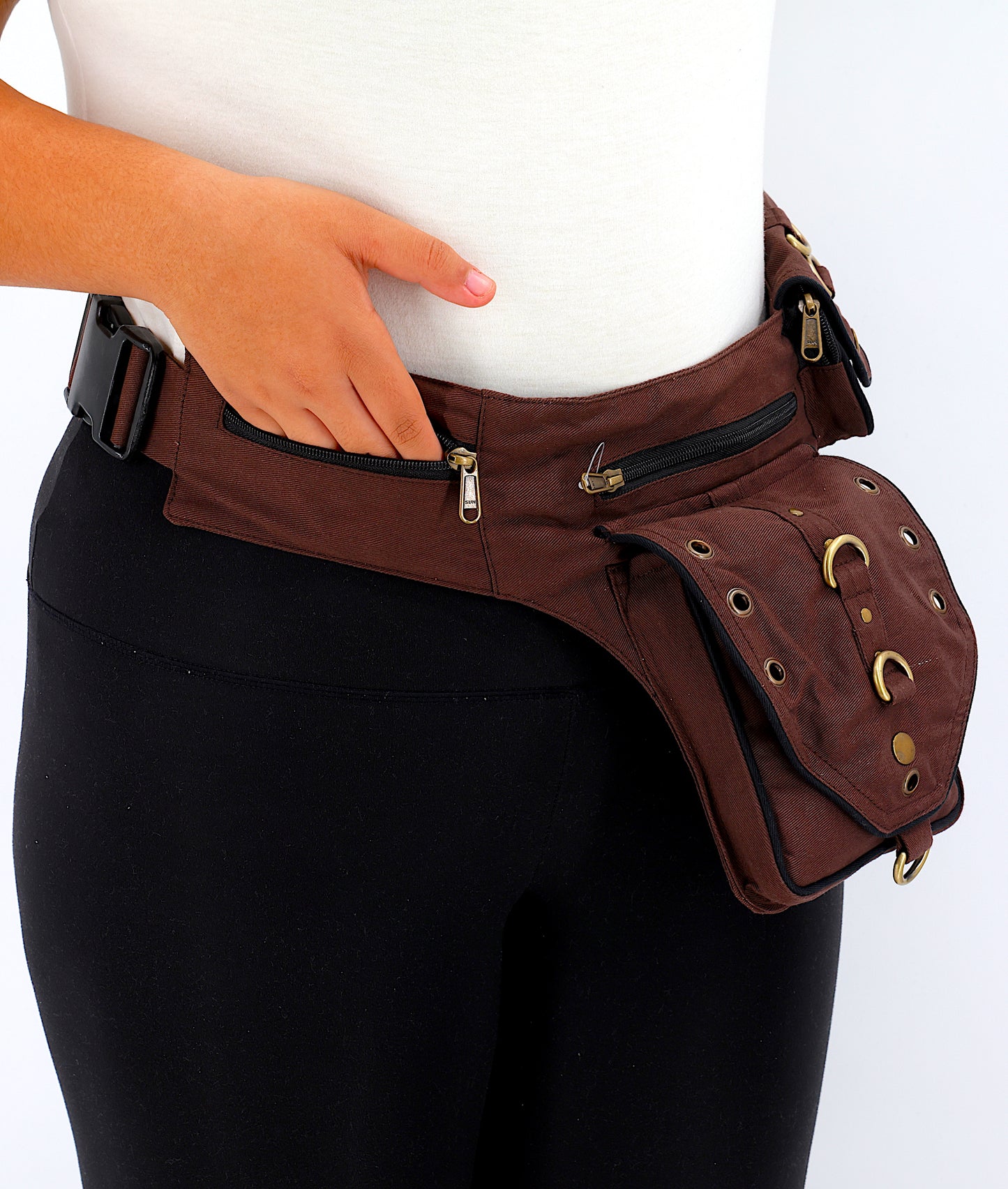 Cotton Handmade Plain Canvas Fanny Pack