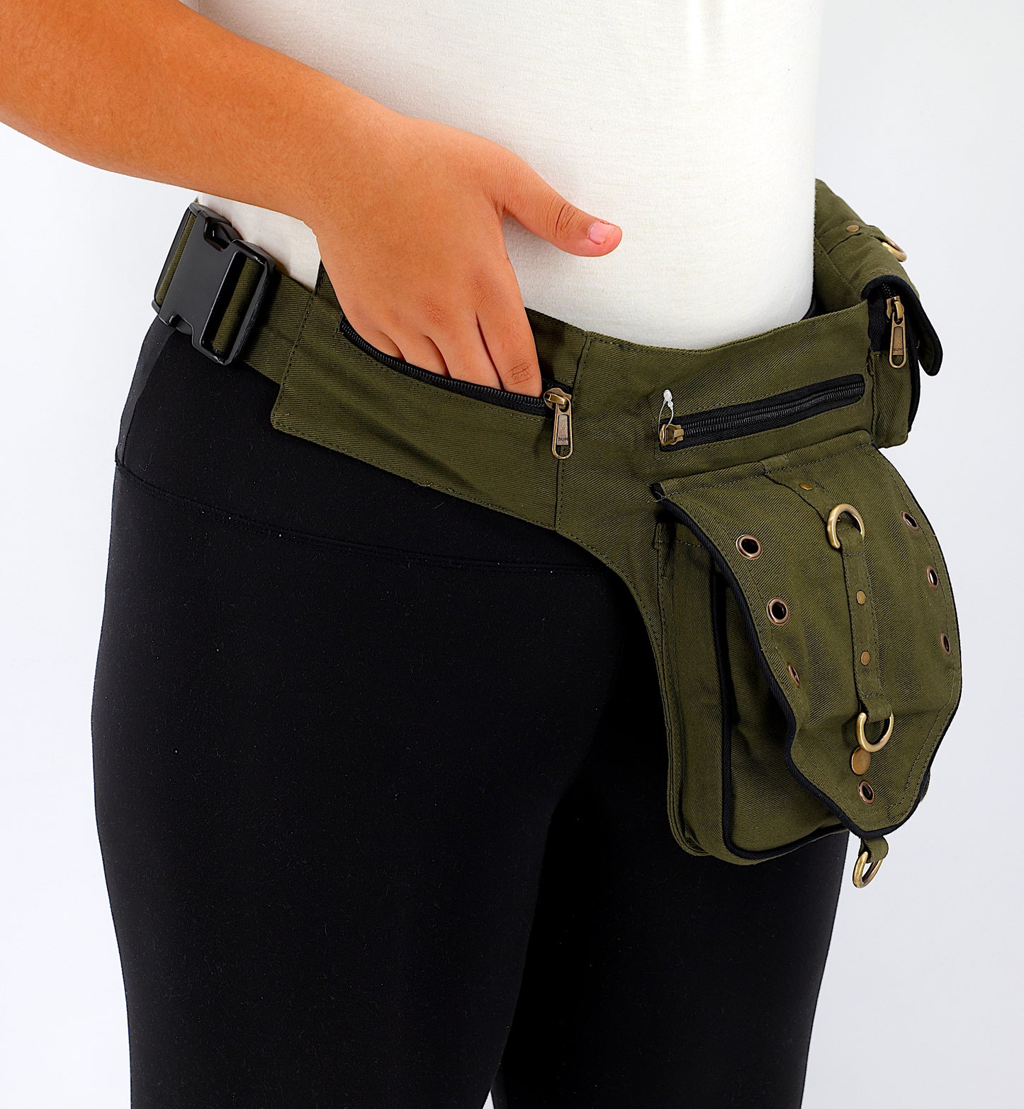 Cotton Handmade Plain Canvas Fanny Pack