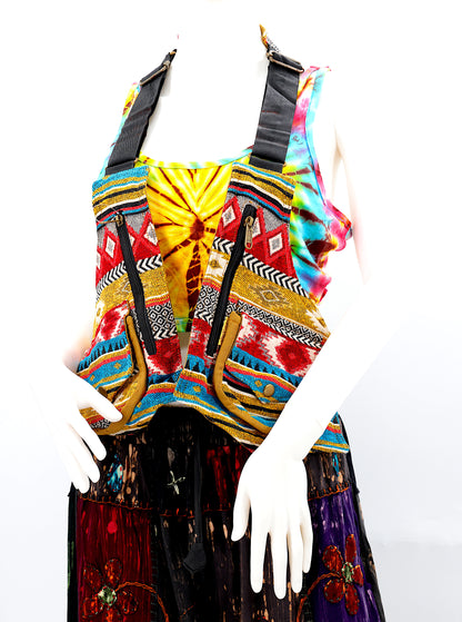 Aztec Pattern Holster Style Bag | Geometric Vest Dual Pouch Bag