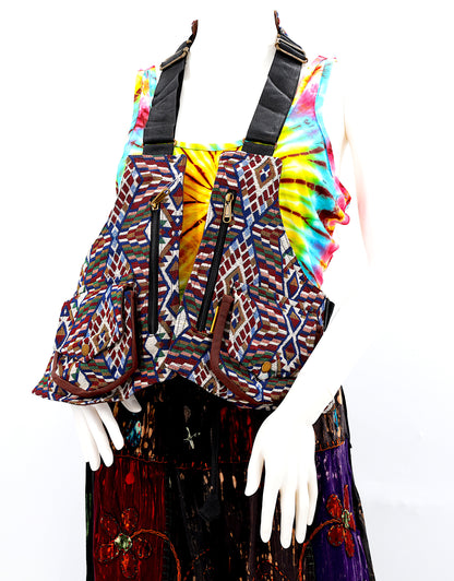 Aztec Pattern Holster Style Bag | Geometric Vest Dual Pouch Bag