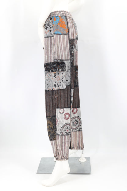 Celestial Print Lightweight Harem Pants | Patchwork Cargo Pants