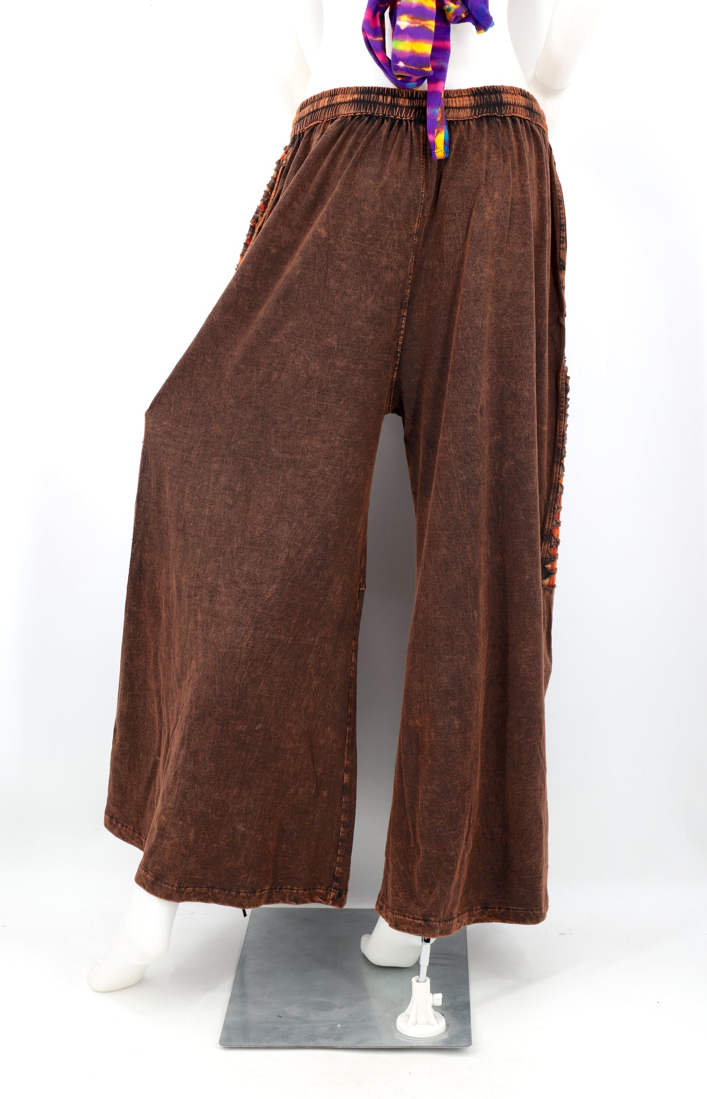 Sew and Slash Patchwork Paisley Print Palazzo Pants | Wide Leg Cotton Trousers