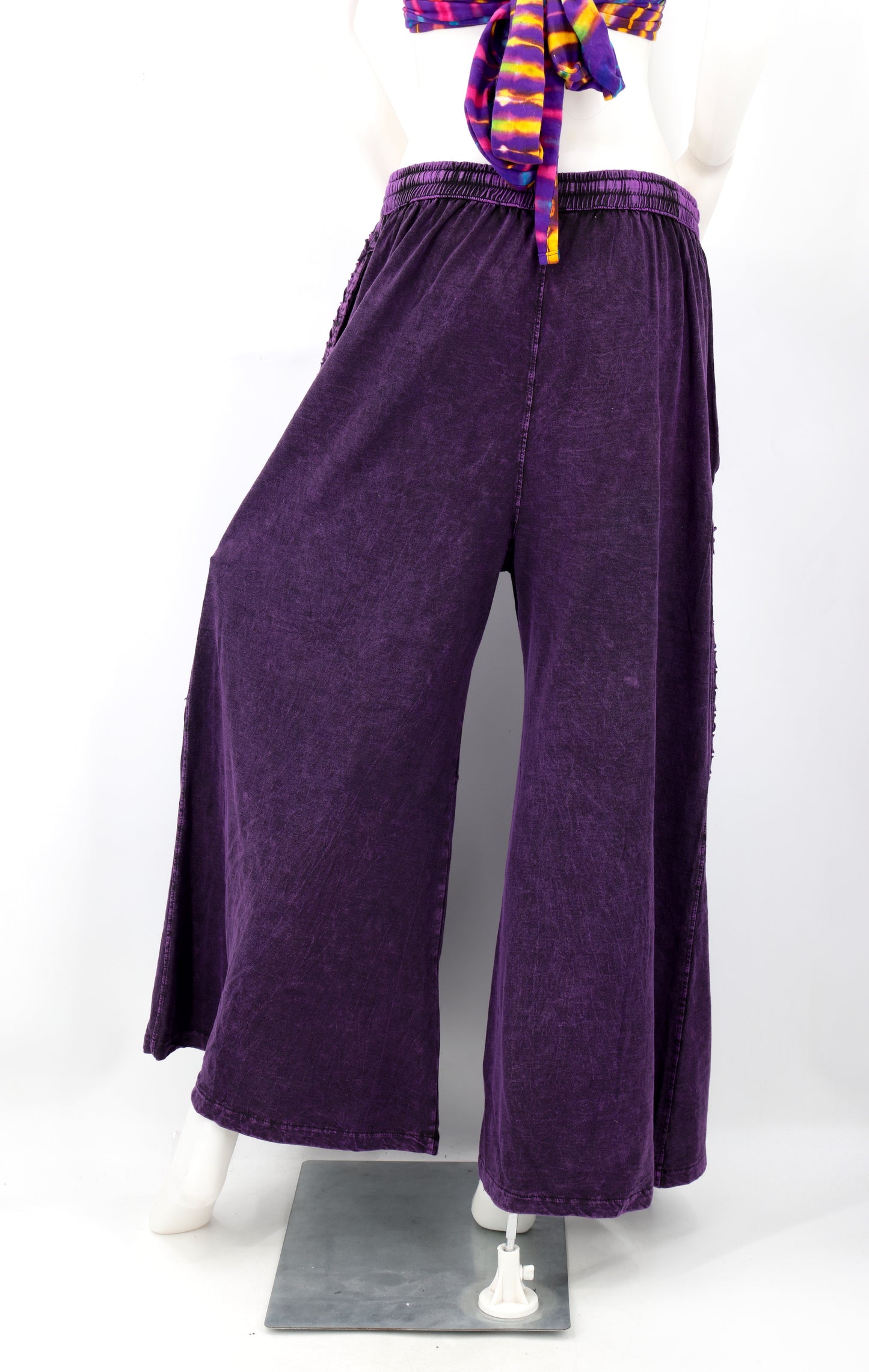 Sew and Slash Patchwork Paisley Print Palazzo Pants | Wide Leg Cotton Trousers