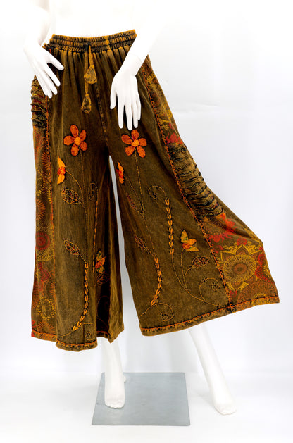 Artistic Floral embroidered patterns on eco-friendly, breathable handwoven cotton.