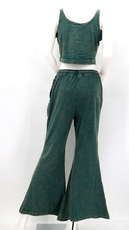 Floral Embroidered 2-Piece Dress Set | Cotton Palazzo Outfit