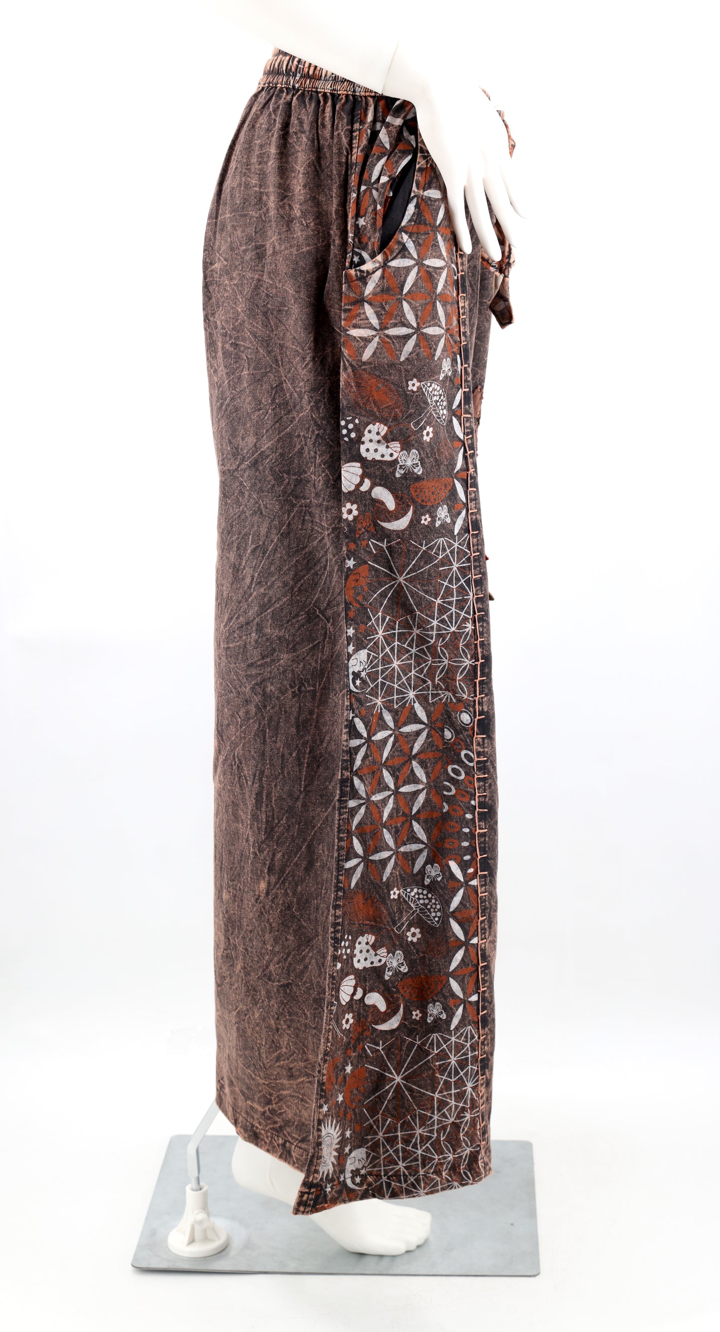 Floral Embroidered Multi-Patterned Palazzo Pants | Wide Leg Cotton Pants