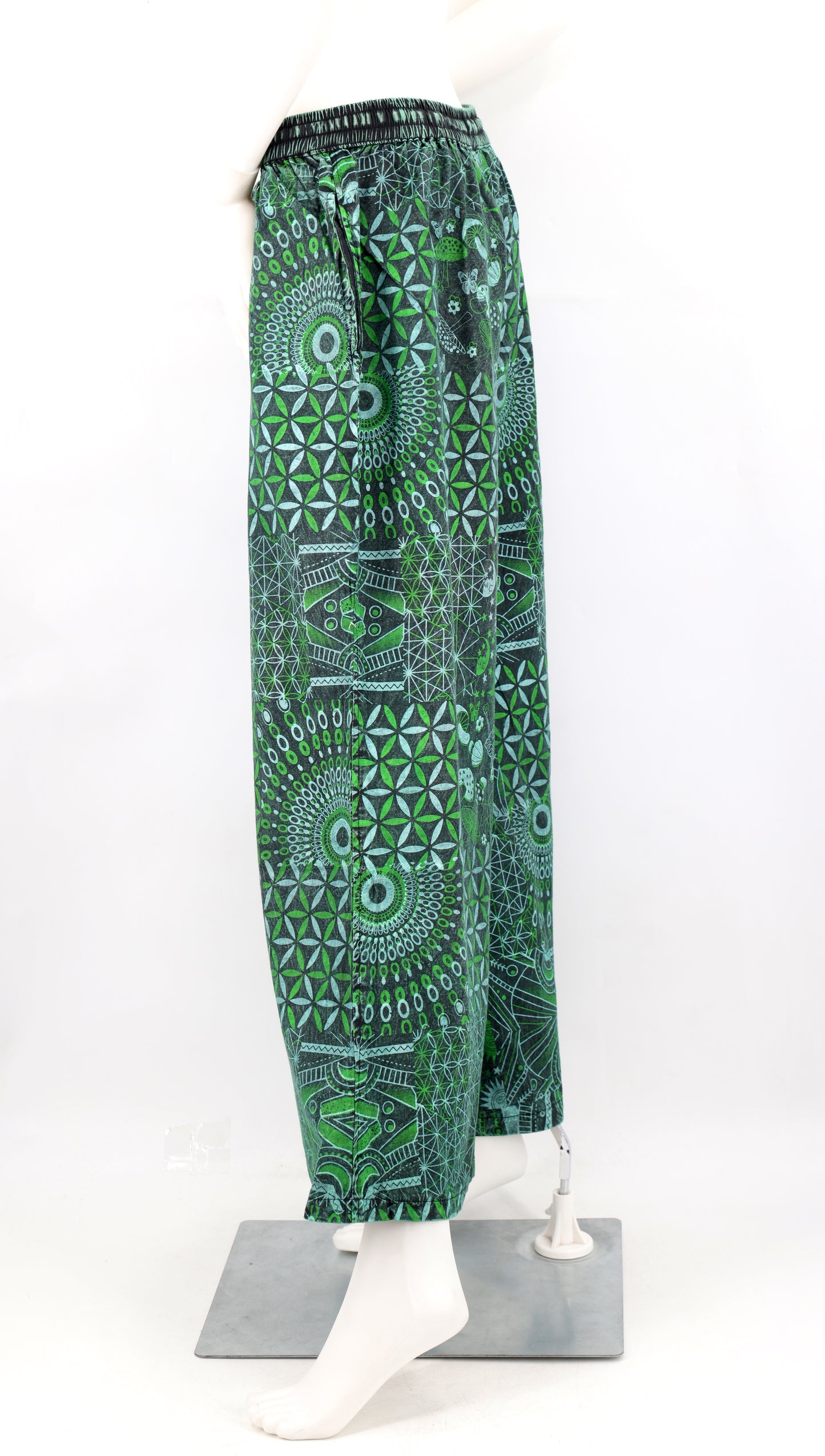 Handmade Multi-Patterned Wide-Leg Cotton Trousers - Free Spirited Palazzo Pants