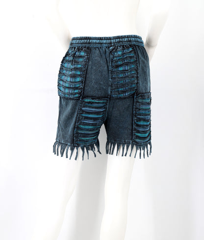 Cotton Hippie Handmade Floral Embroidered Patchwork Bohemian Shorts