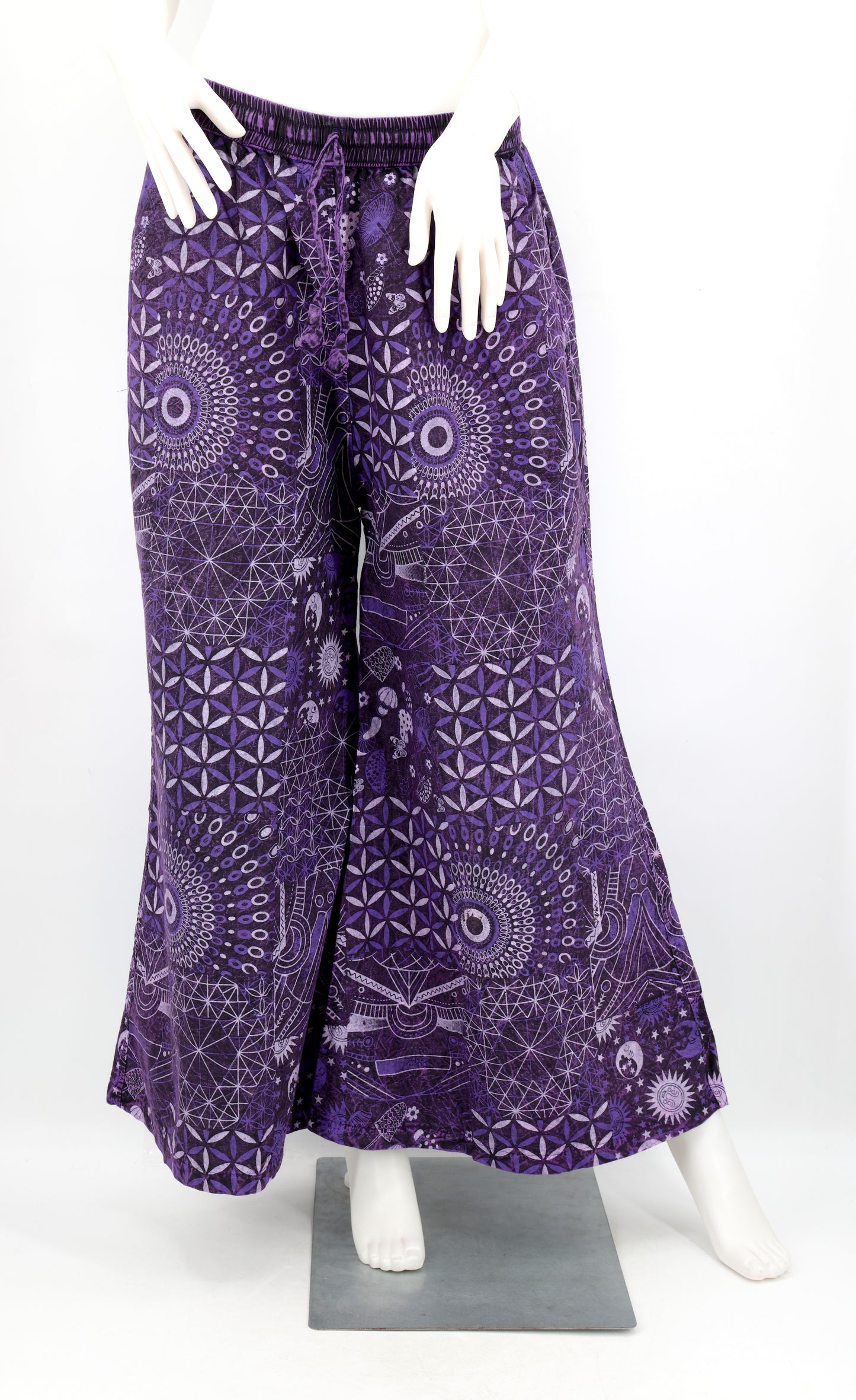 Multi-Pattern Wide Leg Palazzo Pants