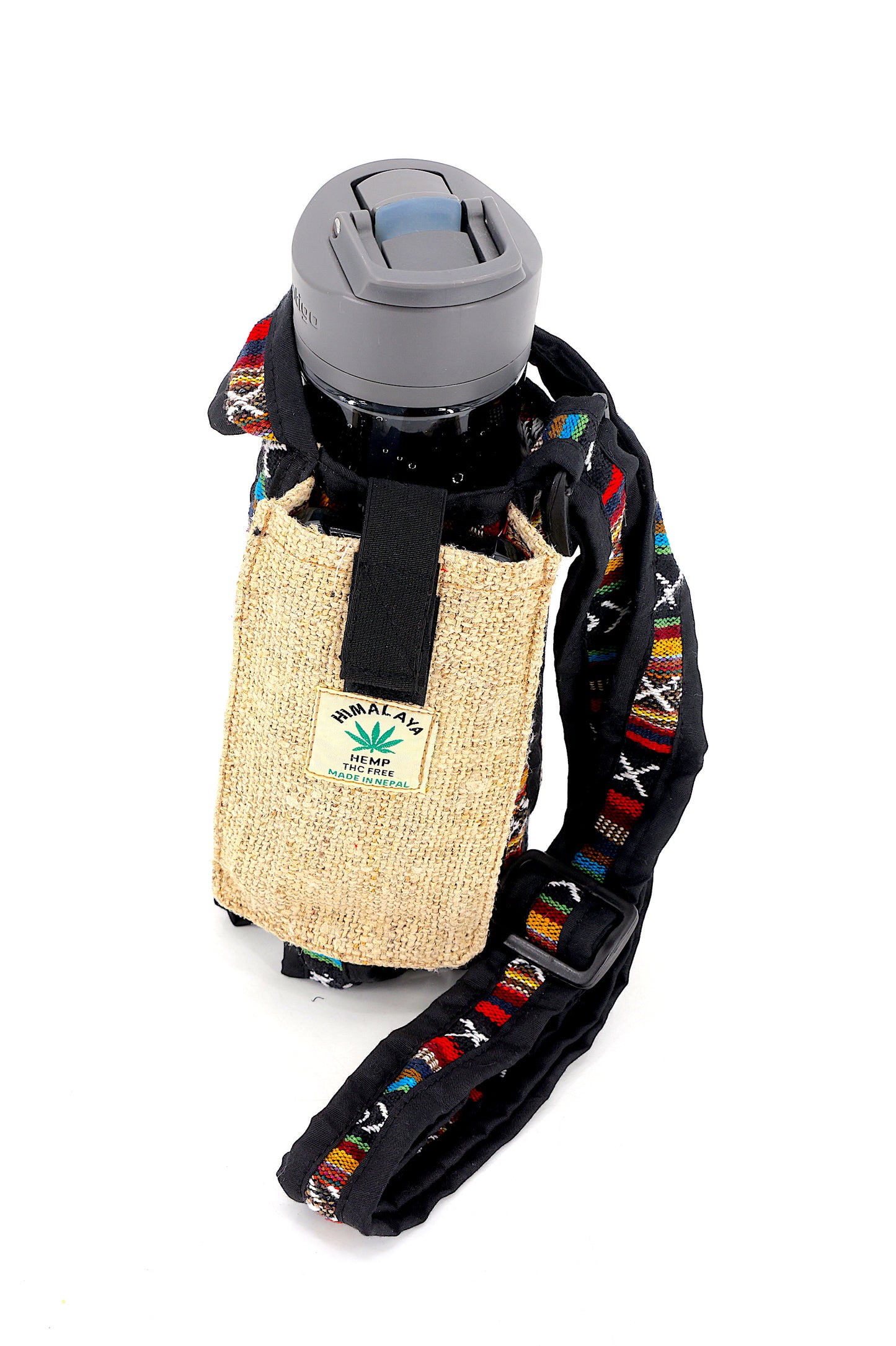 100% Hemp with Gheri Mix Water Bottle Holder