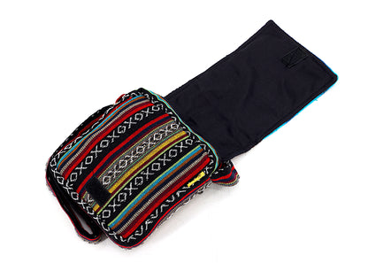 Chameleon Hemp Passport Bag | Hand Embroidered Messenger Bag