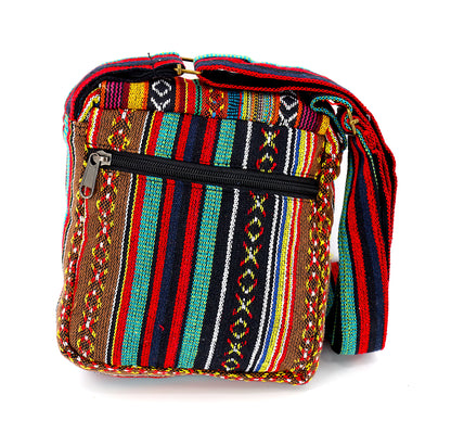 Mushroom Elf Hemp Passport Bag | Hand Embroidered Festival Bag