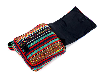 Mushroom Elf Hemp Passport Bag | Hand Embroidered Festival Bag