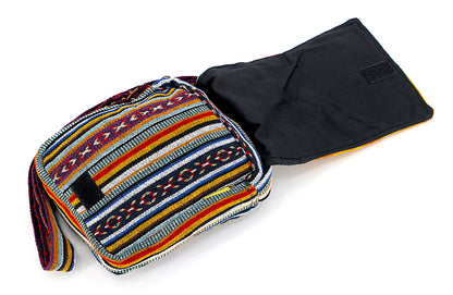 Elephant Hemp Passport Bag | Hand Embroidered Messenger Bag