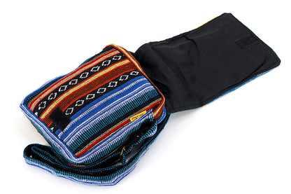 Elephant Hemp Passport Bag | Hand Embroidered Messenger Bag
