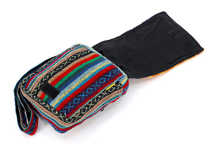 Elephant Hemp Passport Bag | Hand Embroidered Messenger Bag
