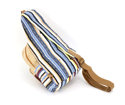 Mushroom Hemp Sling Backpack | Embroidered Shoulder Bag