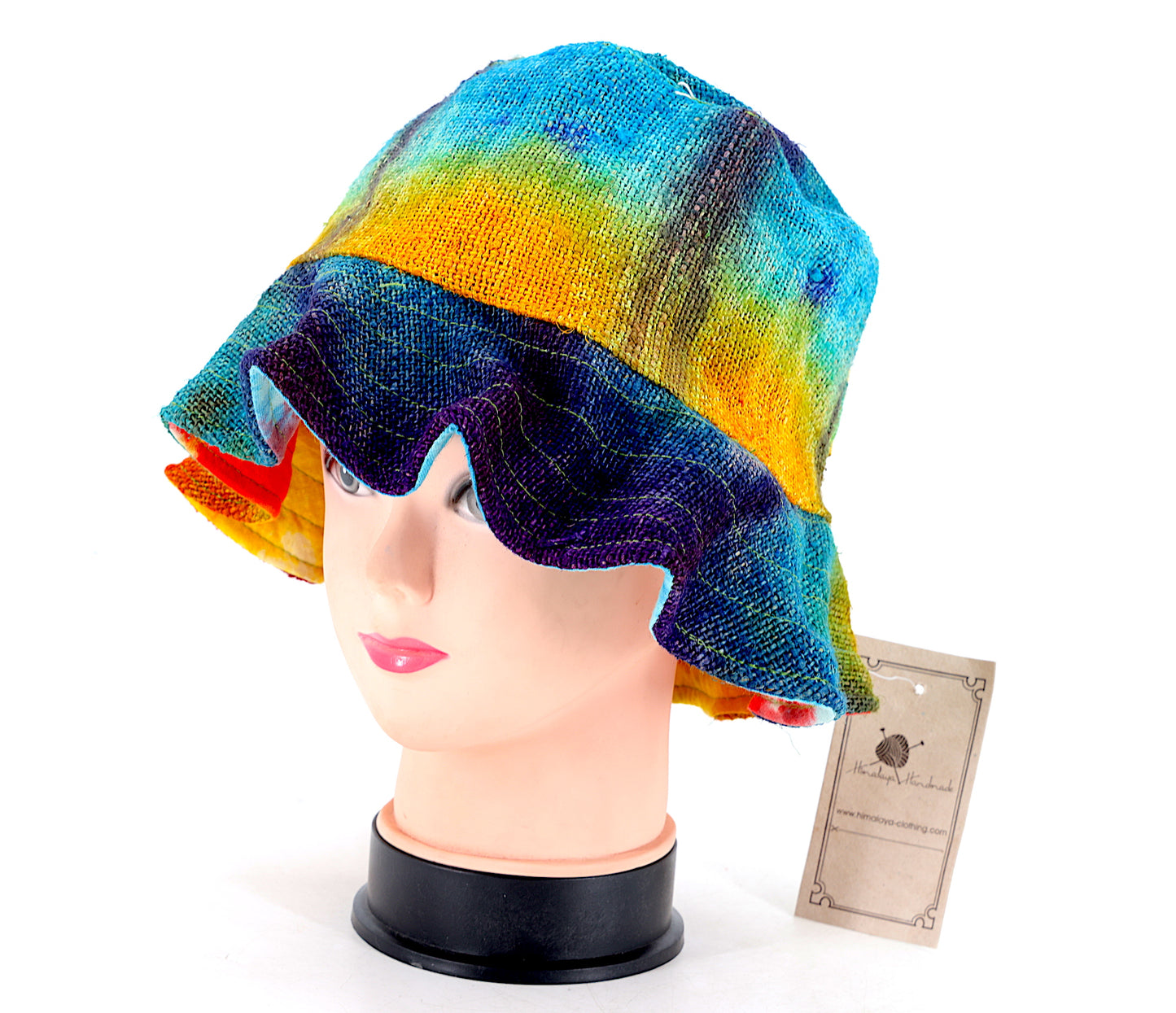 100% Hemp Handmade Hippie Tie Dye Bohemian Hat