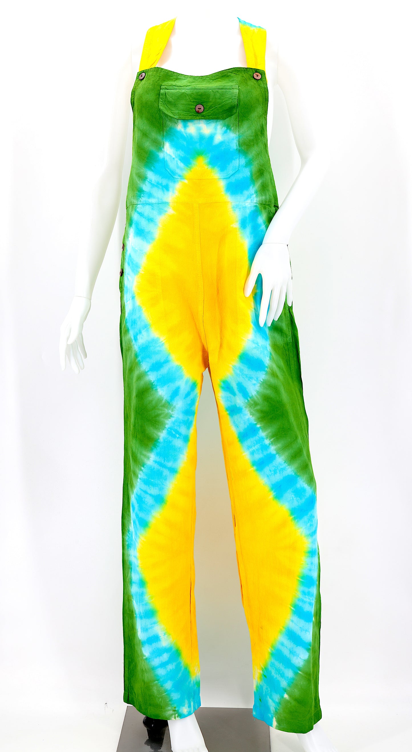 Cotton Hippie Handmade Tie Dye Color Pant Style Bohemian Overalls