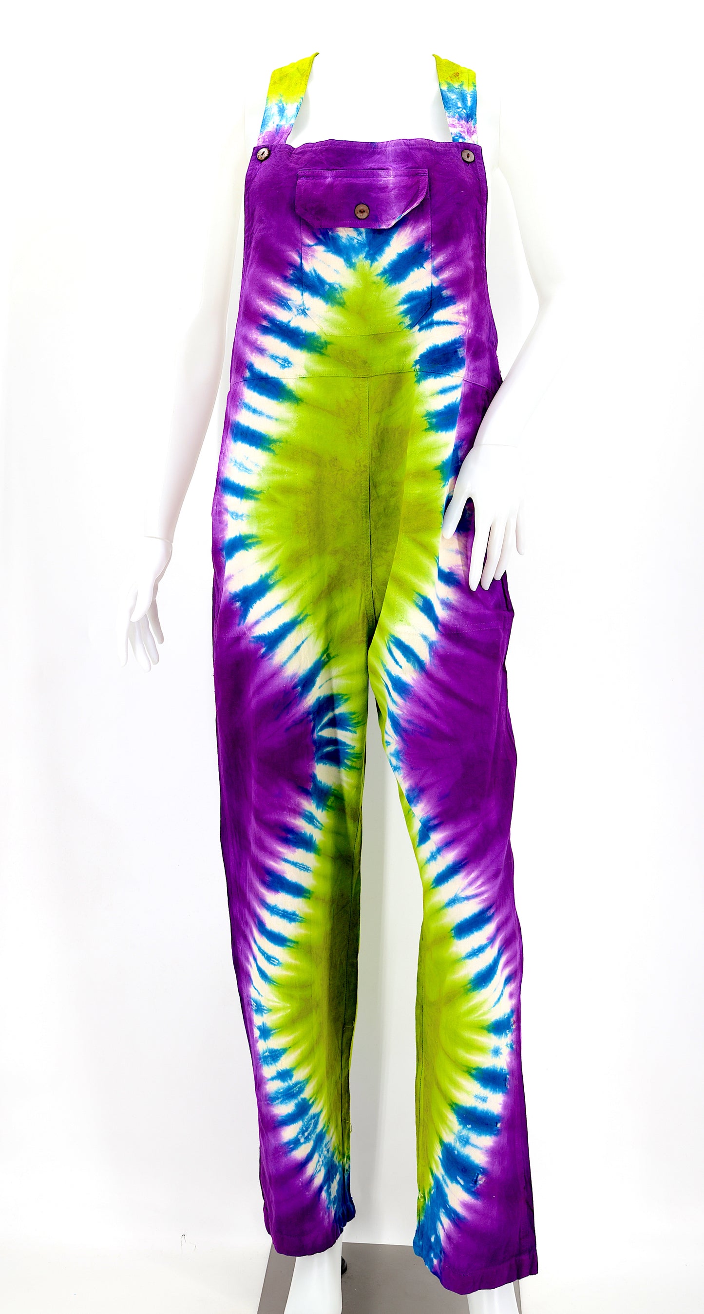 Cotton Hippie Handmade Tie Dye Color Pant Style Bohemian Overalls