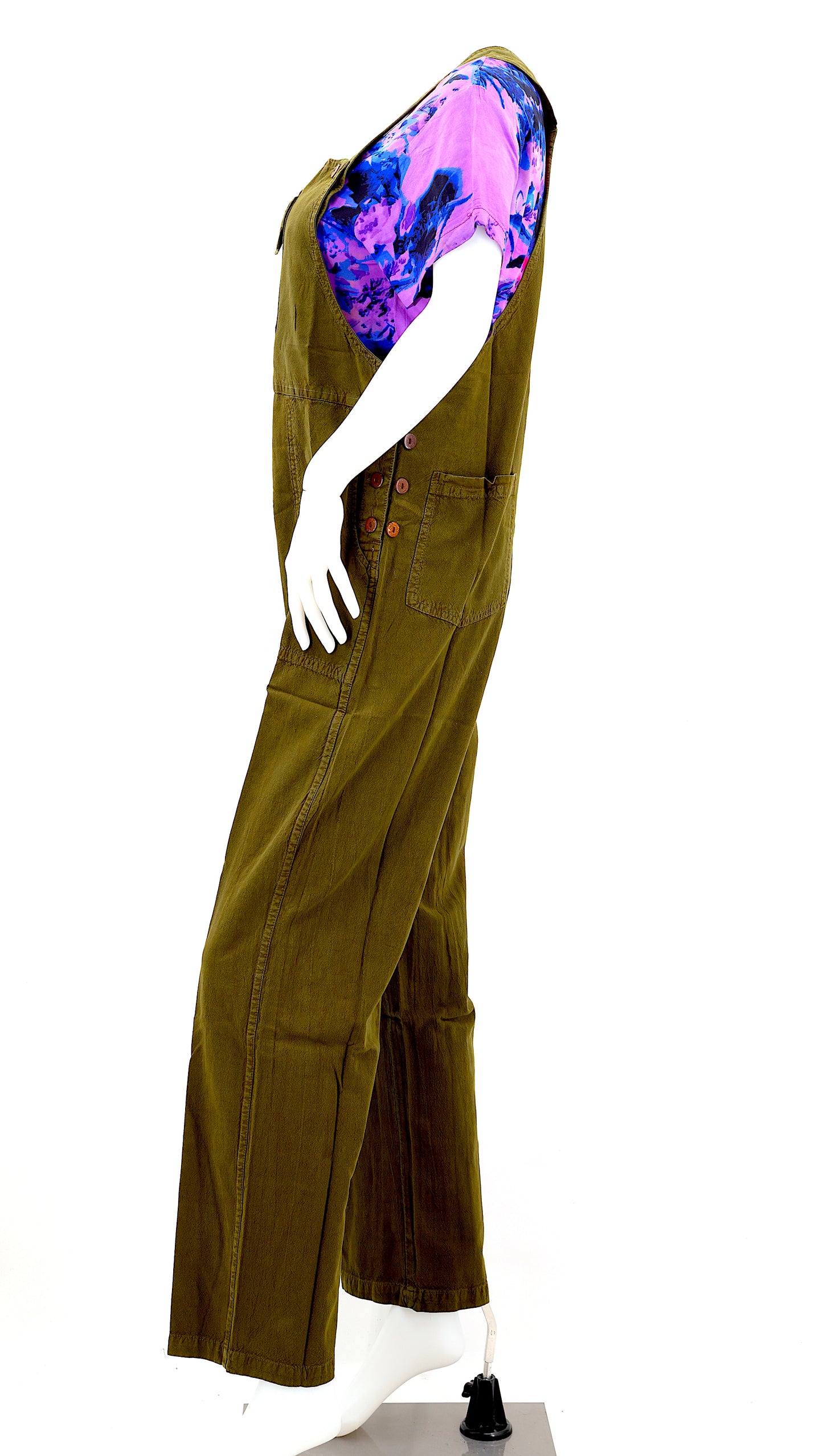 Cotton Hippie Handmade Solid Color Pant Style Bohemian Overalls