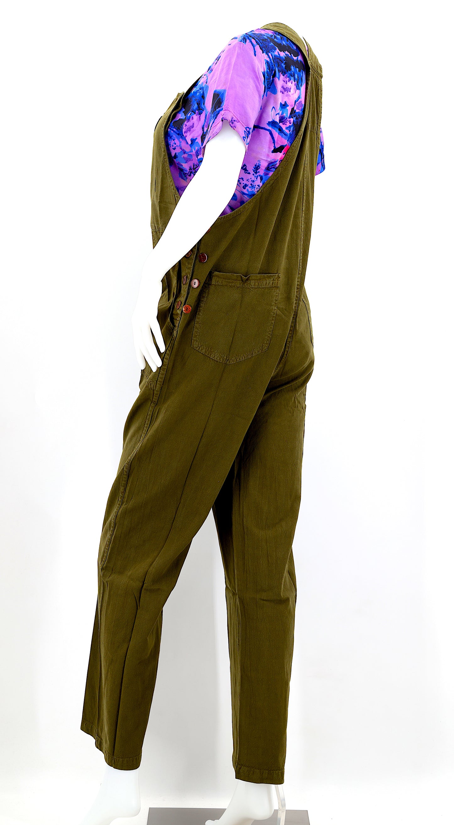 Cotton Hippie Handmade Solid Color Pant Style Bohemian Overalls