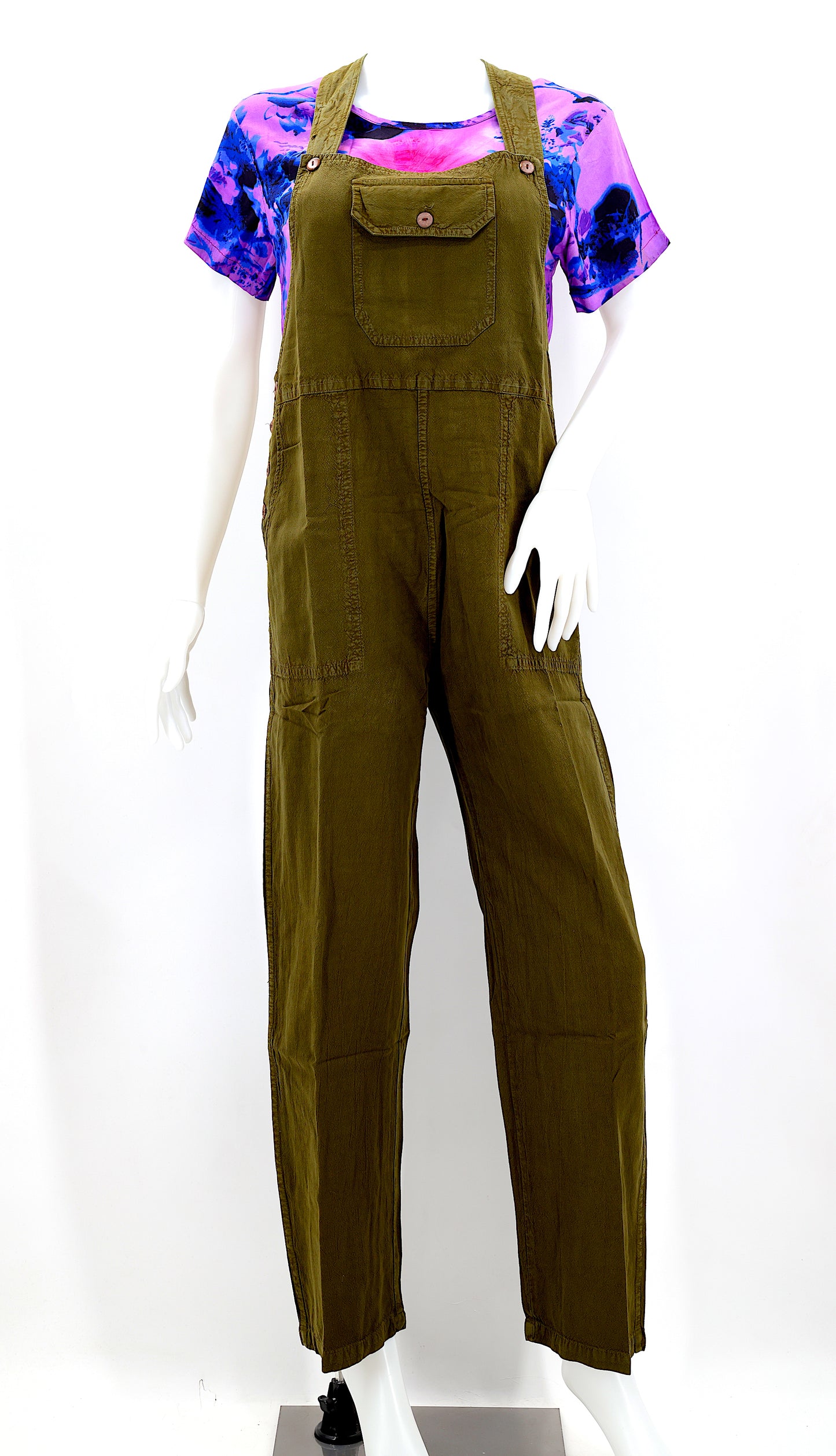 Cotton Hippie Handmade Solid Color Pant Style Bohemian Overalls