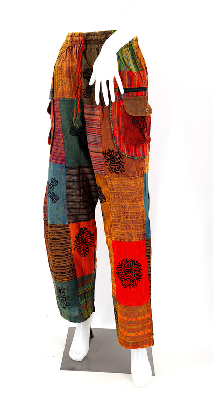 Bohemian Patchwork Harem Pants | Artisan Block Print Cotton Pants
