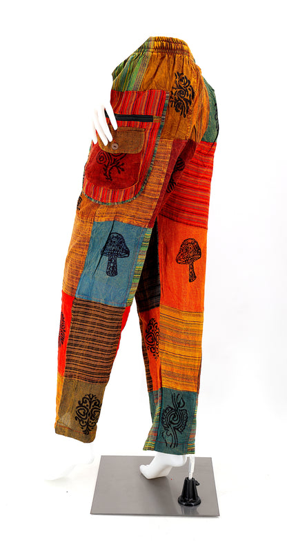 Bohemian Patchwork Harem Pants | Artisan Block Print Cotton Pants