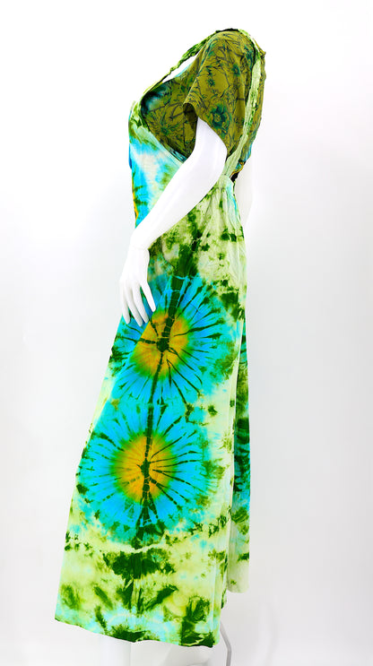 Tie Dye Wide Leg Overalls | Handmade Cotton Jumpsuit