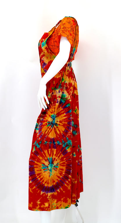Tie Dye Wide Leg Overalls | Handmade Cotton Jumpsuit