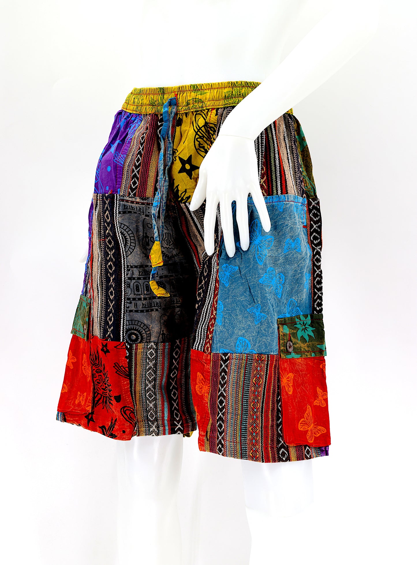 Cotton Hippie Handmade Gheri Patchwork Bohemian Shorts