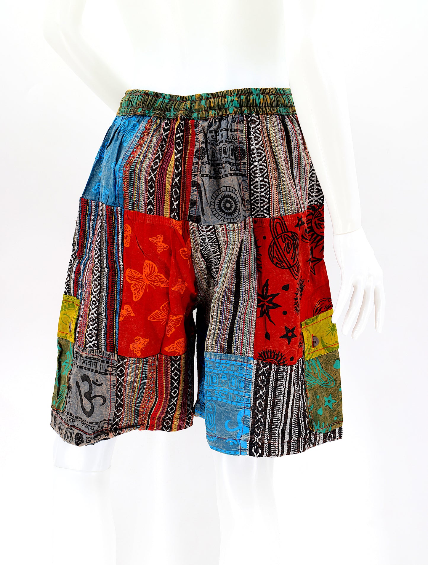 Cotton Hippie Handmade Gheri Patchwork Bohemian Shorts