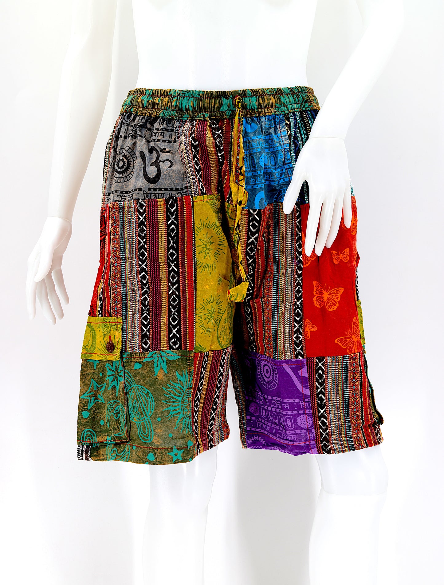 Cotton Hippie Handmade Gheri Patchwork Bohemian Shorts